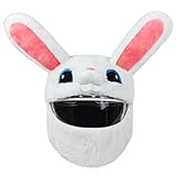 Helmüberzug für Motorradhelm, lustiges Design und Geschenke (Nur Überzug. Helm Nicht inbegriffen) Umfassende Wärme(White)
