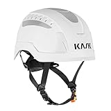 KASK Schutzhelm Primero Air Hi-Viz, Bauhelm, Arbeitshelm, Drehrad, 14 Belüftungskanäle,reflektierend, nach EN397 und EN50365, Farbe:weiß