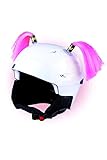 Crazy Ears Helm-Accessoires Zöpfe. Ski-Ohren geeignet für Skihelm Motorradhelm Fahrradhelm und vieles mehr. Helm Dekoration für Kinder und Erwachsene, CrazyEars:Zöpfe Pink