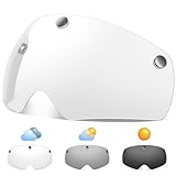 Victgoal Magnetische Fahrradhelmbrille Winddicht staubdicht Visier (Photochromatische)