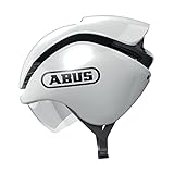 ABUS Fahrradhelm GameChanger Tri - für Triathleten und Rennradfahrer - Aerodynamik für Bestzeiten - für Damen und Herren - Weiß, Größe M