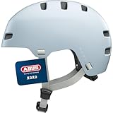 ABUS Fahrradhelm XOXO - Cityhelm im Skater-Look - Helm für Skateboard, Fahrrad, Scooter - mit optimiertem Kinnpolster - für Jugendliche und Erwachsene - Größe M, Blau
