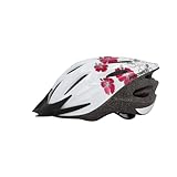 Fischer Fahrradhelm für Erwachsene, S/M 54-59 cm, Cityhelm Radhelm Hawaii weiß/pink, TÜV/GS geprüft, beleuchtetes Innenringsystem, 16 Belüftungsöffnungen