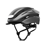 Lumos Ultra Smart-Helm Plus | Fahrradhelm | Vorder- und Rücklicht (LED) | Blinker | Bremslichter | Bluetooth-Verbindung | Erwachsene: Herren, Damen (Ash Grey, Größe: M-L)