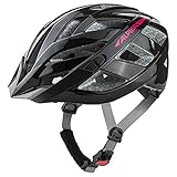 ALPINA PANOMA - Reflektierender & Optimal Belüfteter Fahrradhelm Mit Fliegennetz & Nachrüstbarem LED Für Erwachsene, Black-pink Gloss, S (52-57 cm)