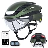 Lumos Ultra E-Bike Smart-Helm | NTA 8776 Zertifiziert | LED-Front- & Rücklichter | Einziehbares Visier | App-Steuerung | Für E-Bike, Scooter, Radfahren | Erwachsene, Männer, Frauen
