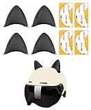 Flaconi 4PCS Motorradhelm Deko, Ohren Katzenohren Dekorative Eckdekoration Für Fahrradhelm