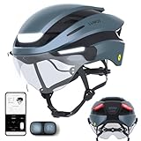 Lumos Ultra E-Bike Smart-Helm | NTA 8776 Zertifiziert | LED-Front- & Rücklichter | Einziehbares Visier | App-Steuerung | Für E-Bike, Scooter, Radfahren | Erwachsene, Männer, Frauen