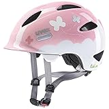 uvex oyo style - leichter Fahrradhelm für Kinder - individuelle Größenanpassung - erweiterbar mit LED-Licht - butterfly pink - 45-50 cm