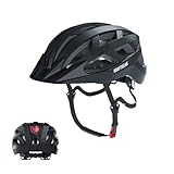 KRAFTHELME Fahrradhelm für Herren/Damen mit Licht | Robuster & sicherer Fahrradhelm Erwachsene | Hochwertiger Fahrrad Helm aus stoßfestem Material | Trekking-, City- & Rennradhelme (L)