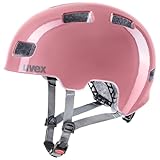 uvex hlmt 4 - Leichter Fahrradhelm für Kinder - individuelle Größenanpassung - waschbare Innenausstattung - rosé - Grey - 51-55 cm