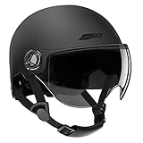 Fahrradhelm Für Erwachsene MTB Mountainbike Helm Radhelm Mit Visier Skaterhelm Mit Abnehmbarer Magnetische Schutzbrille Visier Atmungsaktiv Sonnenschutzkappe Skateboardhelm Für Herren Damen