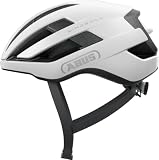 ABUS Rennradhelm WingBack – einfacher Roadhelm für sportliches Fahren im Alltag und in der Freizeit – für Erwachsene und Jugendliche – Polarweiß, Größe M