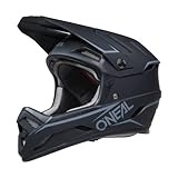 O'NEAL | Mountainbike-Helm | MTB Downhill | Nach Sicherheitsnorm EN1078, Ventilationsöffnungen für Luftstrom & Kühlung, ABS Außenschale | Backflip Helmet Solid | Erwachsene | Schwarz | Größe M