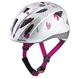 Alpina XIMO - Leichter, Sicherer & Bruchfester Fahrradhelm Mit Optionalen LED-Licht Für Kinder, White Hearts Gloss, 45-49 cm