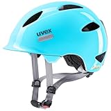 uvex OYO - Leichter Fahrradhelm für Kinder - intergierter Seitenschutz - erweiterbar mit LED-Licht - Cloud Blue - Grey - 45-50 cm