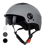Westt Scooter Helm Fahrradhelm Skaterhelm für Herren und Damen E Scooter E-Bike Roller Helm mit getöntem Sonnenvisier für Jugendliche und Erwachsene