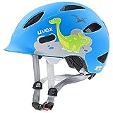 uvex oyo style - leichter Fahrradhelm für Kinder - individuelle Größenanpassung - erweiterbar mit LED-Licht - dino blue matt - 50-54 cm