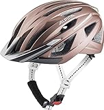 ALPINA HAGA - Stoßabsorbierender, Sicherer & Optimal Anpassbarer Urban Fahrradhelm Mit Integriertem LED-Licht Für Erwachsene, Rose matt, M (55-59 cm)