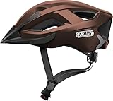ABUS Stadthelm Aduro 2.0 - Allround-Fahrradhelm mit Licht - in sportivem Design für den Stadtverkehr - für Damen und Herren - Kupfer (Metallic-Effekt), Größe M