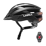 Smart Fahrradhelm mit LED Rücklicht und Blinker, Bluetooth Fahrradhelm mit drahtloser Fernbedienung, SOS-Warnung und eingebautem Mikrofon und Lautsprecher, Erwachsene Herren und Damen
