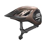 ABUS Stadthelm Urban-I 3.0 ACE - sportlicher Fahrradhelm mit LED-Rücklicht, verlängertem Schirm und Magnetverschluss - für Damen und Herren - Braun Metallic, Größe L