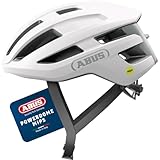 ABUS Rennradhelm PowerDome MIPS - Leichter Fahrradhelm mit cleverem Belüftungssystem und Aufprallschutz - Made in Italy - für Damen und Herren - Polar Weiß, Größe L