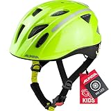 ALPINA XIMO - Leichter, Sicherer & Bruchfester Fahrradhelm Mit LED-Licht Für Kinder, be Visible Reflective, 49-54 cm
