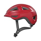 ABUS Kinderhelm Anuky 2.0 - Fahrradhelm für Kleinkinder und Kinder - mit Licht und Kinnpolster - für Mädchen und Jungen - Rot Glänzend, Größe M