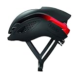 ABUS Rennradhelm GameChanger - Aerodynamischer Fahrradhelm mit optimalen Ventilationseigenschaften für Damen und Herren - Schwarz/Rot, Größe M