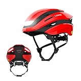 Lumos Ultra Smart-Helm | Fahrradhelm | Vorder- und Rücklicht (LED) | Blinker | Bremslichter | Bluetooth-Verbindung | Erwachsene: Herren, Damen (Bullish Red, Größe: M-L)