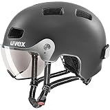 uvex Rush Visor Fahrradhelm, Dark Silver matt, 55-58 cm