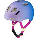 ALPINA Ximo 2 L.E. - Leichter, Sicherer & Bruchfester Fahrradhelm, mit optionalen LED-Licht, Für Kinder, Fading Purple matt, 47-51