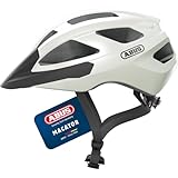 ABUS Rennradhelm Macator - sportiver Fahrradhelm für Einsteiger - auch für Zopfträger/-innen - für Damen und Herren - Weiß Glänzend, Größe M