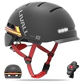 LIVALL BH51M NSO Smarter Bluetooth-Fahrradhelm mit Lautsprechern und integriertem Mikrofon, Fahrradhelm mit intelligenten Blinkern, Sturzerkennung
