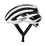 ABUS Rennradhelm AirBreaker - High-End Fahrradhelm für den professionellen Radsport - für Jugendliche und Erwachsene - Helm für Damen und Herren - Weiß, Größe M