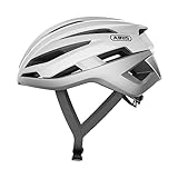 ABUS Rennradhelm Stormchaser - Leichter und komfortabler Fahrradhelm für professionellen Radsport, Weiß (polar white), M (52-58 cm)