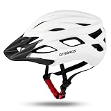 GTSBROS Fahrradhelm mit Visier für Damen Herren– Leichter Abnehmbarem Helm für Mountainbike und Stadtverkehr (Weiß, M)