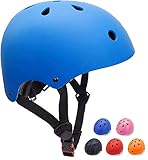 KORIMEFA Kinderhelm Fahrradhelm Kinder Skaterhelm Verstellbar für 3 Jahre Junge CE-Zertifizierung für Fahrrad Skateboard Scooter BMX 3-13 Jahre Alt Junge Mädchen (Blau, S: 48-54 cm)