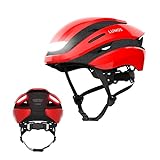 Lumos Ultra Smart-Helm | Fahrradhelm | Vorder- und Rücklicht (LED) | Blinker | Bremslichter | Bluetooth-Verbindung | Erwachsene: Herren, Damen (Bullish Red, Größe: M-L)
