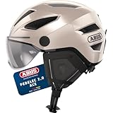 ABUS Stadthelm Pedelec 2.0 ACE - Fahrradhelm mit Rücklicht, Visier, Regenhaube, Ohrenschutz - für Damen und Herren - Gold, Größe S