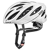 uvex boss race - sicherer Performance-Helm für Damen und Herren - individuelle Größenanpassung - optimierte Belüftung - white - 52-56 cm