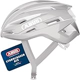 ABUS Rennradhelm StormChaser ACE - Leichter Fahrradhelm für Radrennen, Gravelbike-Touren und Cyclocross - für Damen und Herren - Größe L, Pure Grey