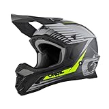 O'NEAL | Motocross-Helm | MX Enduro Motorrad | ABS-Schale, Sicherheitsnorm ECE 22.05, Lüftungsöffnungen für optimale Belüftung & Kühlung | 1SRS Helmet Stream | Erwachsene | Grau Neon-Gelb | Größe XL