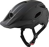 ALPINA COMOX - Widerstandsfähiger, Stoßabsorbierender & Anpassbarer Enduro Fahrradhelm Mit kurzem Schild Für Erwachsene, black matt, 57-62 cm