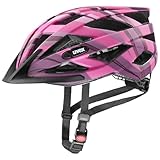 uvex air Wing cc - Leichter Allround-Helm für Damen und Herren - individuelle Größenanpassung - erweiterbar mit LED-Licht - Plum-pink matt - 52-57 cm