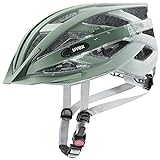 uvex air wing cc - leichter Allround-Helm für Damen und Herren - individuelle Größenanpassung - erweiterbar mit LED-Licht - papyrus - moss green matt - 52-57 cm