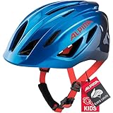 Alpina PICO - Leichter, Optimal Klimatisierter & Bruchfester Fahrradhelm mit Fliegennetz Für Kinder, optional mit Licht, True Blue Gloss, 50-55 cm