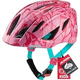 Alpina PICO - Leichter, Optimal Klimatisierter & Bruchfester Fahrradhelm mit Fliegennetz Für Kinder, optional mit Licht, pink-sparkel Gloss, 50-55 cm