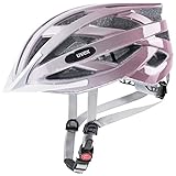 uvex air wing - leichter Allround-Helm für Damen und Herren - individuelle Größenanpassung - erweiterbar mit LED-Licht - white - rosé - 52-57 cm